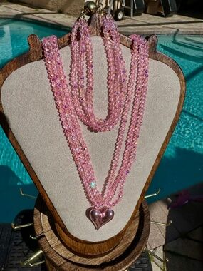 XO Necklace and Bracelet Set - Pink Promise
